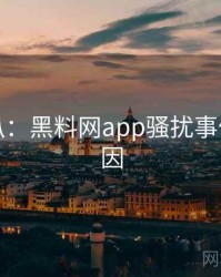 独家深扒：黑料网app骚扰事件背后原因