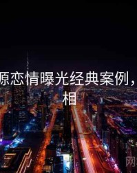 黑料资源恋情曝光经典案例，揭秘真相