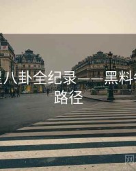 权威明星八卦全纪录——黑料每日传播路径